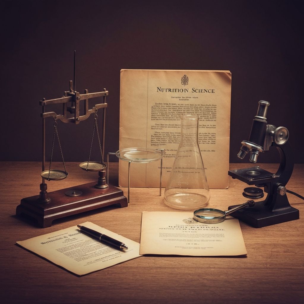 Historical representation of nutritional science evolution